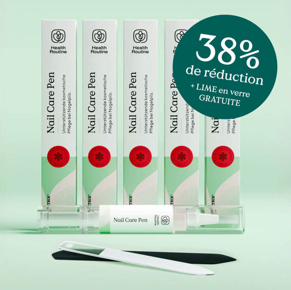 5x Penna per la cura delle unghie + Lime in vetro GRATUITA